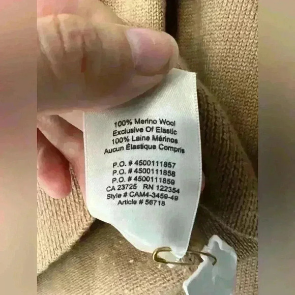 Wilfred Aritzia Womens Biege Cyprie Capsule Wardrobe Timeless  Wool Sweater XS - Picture 8 of 13